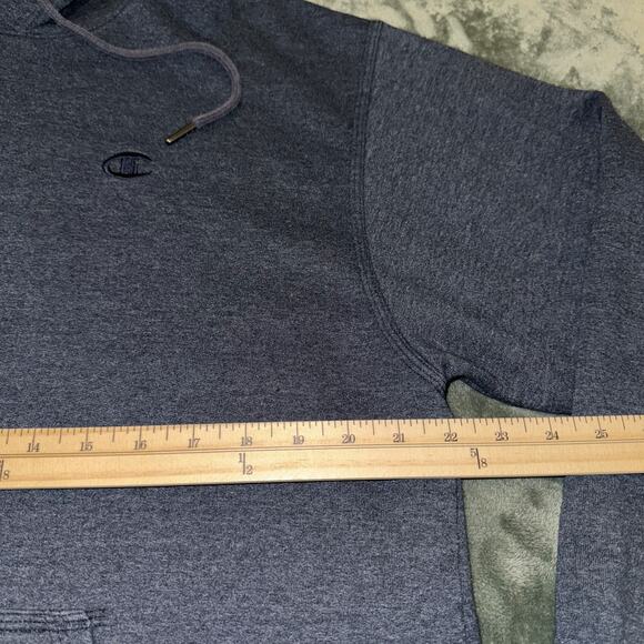 Champion Hoodie Men's Large Gray Cotton Fleece Drawstring Long Sleeve Pullover - Picture 6 of 7